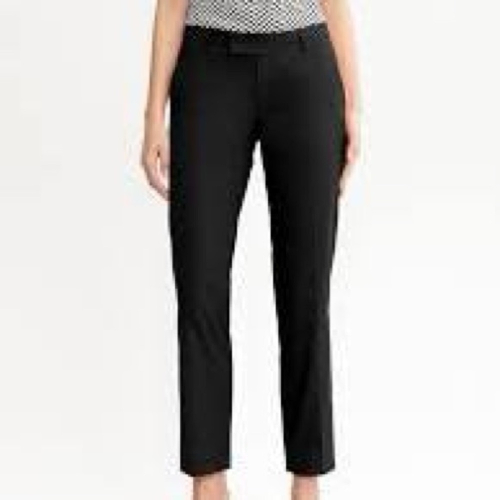 Banana Republic Black Hampton Fit Crop Dress Pants